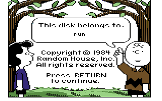 Charlie Brown's ABCs (Commodore 64) screenshot: Loading screen