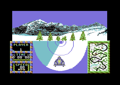 Winter Supersports 92 (Commodore 64) screenshot: Luge.