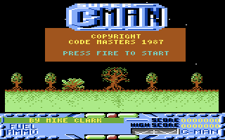 Super G-Man (Commodore 64) screenshot: Title screen