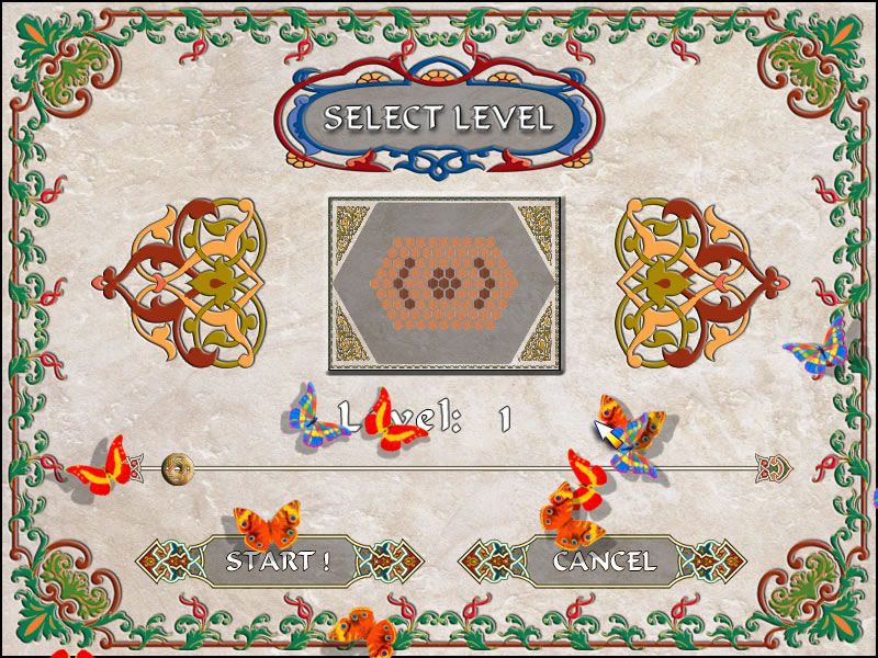 Arabesque (Windows) screenshot: Level selection