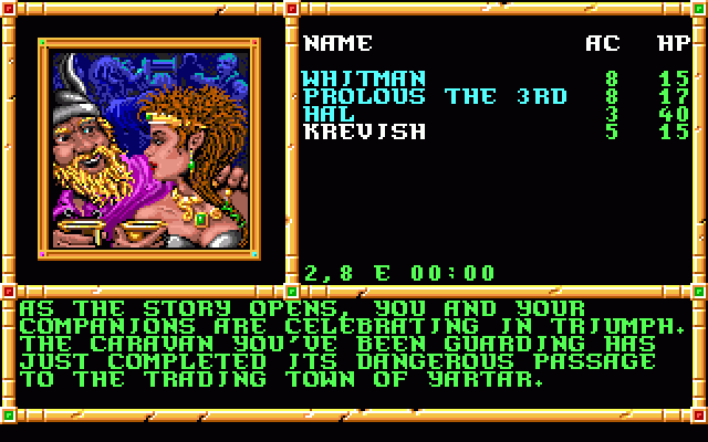 Gateway to the Savage Frontier (DOS) screenshot: Story starts