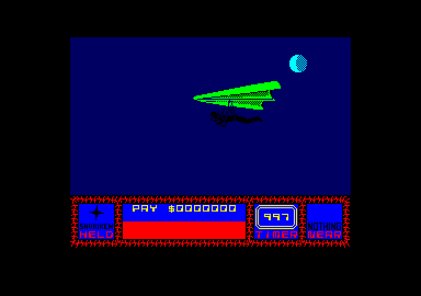 Saboteur II (Amstrad CPC) screenshot: Entering on the hang glider