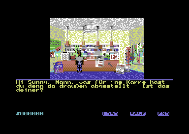 Sunny Shine on the Funny Side of Life (Commodore 64) screenshot: Your adventure starts here.