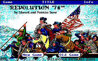 Revolution '76 (DOS) screenshot: Title screen