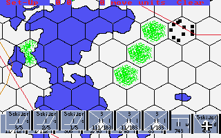 White Death (DOS) screenshot: In-game screen