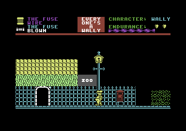 Everyone's A Wally (The Life of Wally) (Commodore 64) screenshot: Let's go to the zoo.