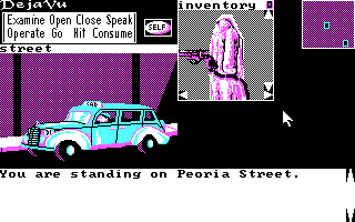 Deja Vu: A Nightmare Comes True!! (DOS) screenshot: Another taxi.