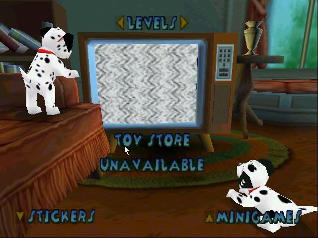 Disney's 102 Dalmatians: Puppies to the Rescue (Windows) screenshot: At the start of the game only level 1, Regent's Park, is available