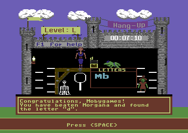 Henrietta's Book of Spells (Commodore 64) screenshot: I won again!