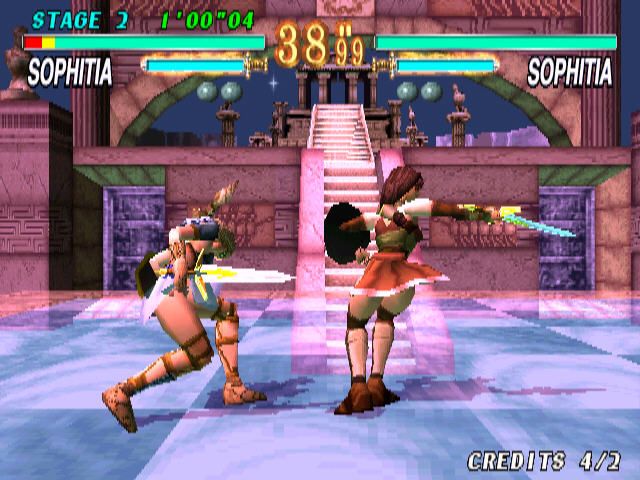 Soul Blade (Arcade) screenshot: Mirror match