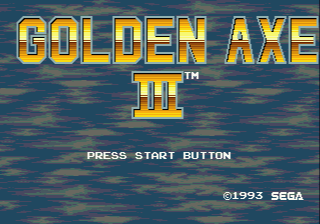Golden Axe III (Genesis) screenshot: Title screen
