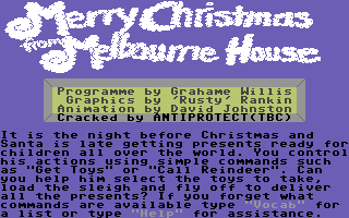 Merry Christmas from Melbourne House (Commodore 64) screenshot: Loading screen