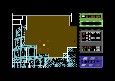 Maniax (Commodore 64) screenshot: 50% so far.