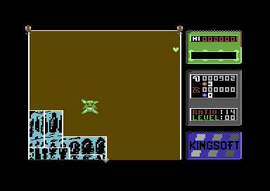 Maniax (Commodore 64) screenshot: Revealing a picture.