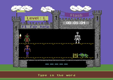 Henrietta's Book of Spells (Commodore 64) screenshot: Flash game