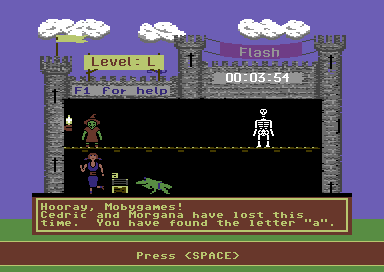 Henrietta's Book of Spells (Commodore 64) screenshot: I won!