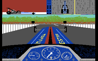 Shirley Muldowney's Top Fuel Challenge (Commodore 64) screenshot: Get ready for a qualifying race