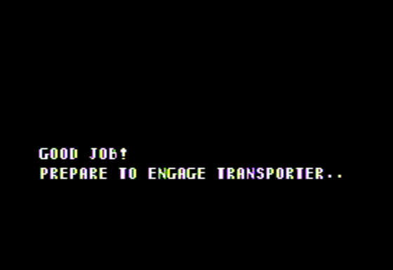 Station 5 (Apple II) screenshot: Transmission Complete