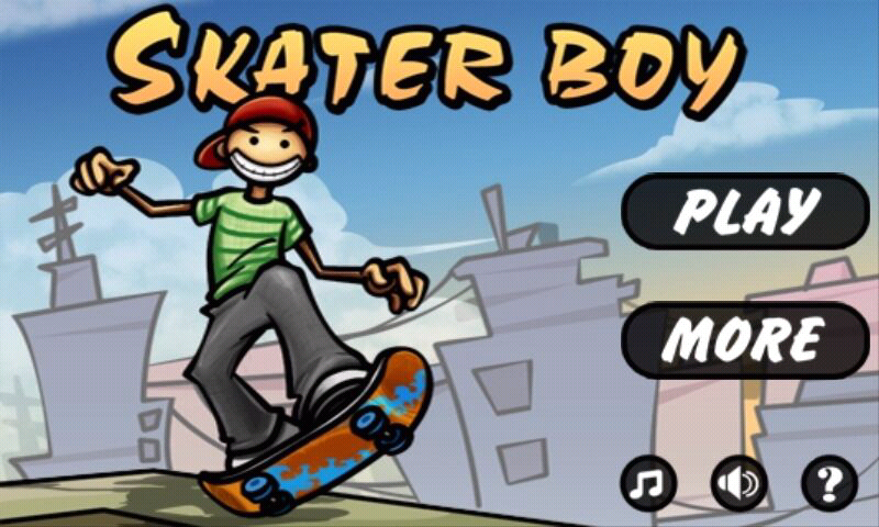 Skater Boy (Android) screenshot: Title screen
