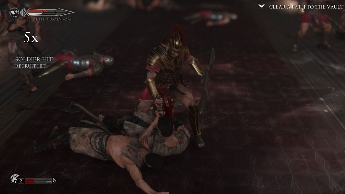Ryse: Son of Rome (Xbox One) screenshot: In combat there is no leaving job half-done