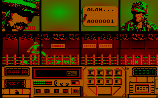 Combat Course (DOS) screenshot: Level 3: Combat (CGA).