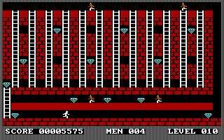 Diamond Dash (DOS) screenshot: Starting the Level 10