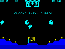 Lunar Rescue (ZX Spectrum) screenshot: About to begin