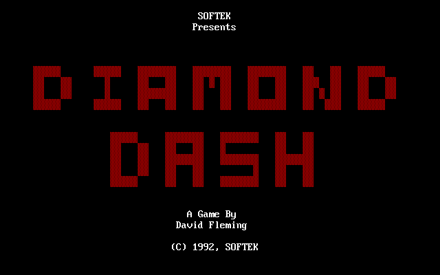 Diamond Dash (DOS) screenshot: Title Screen