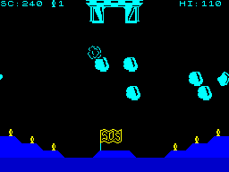 Lunar Rescue (ZX Spectrum) screenshot: Crash