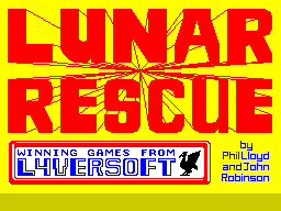 Lunar Rescue (ZX Spectrum) screenshot: Title screen