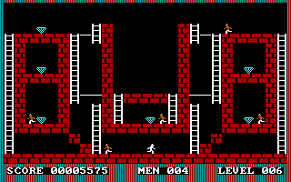 Diamond Dash (DOS) screenshot: Starting the Level 6