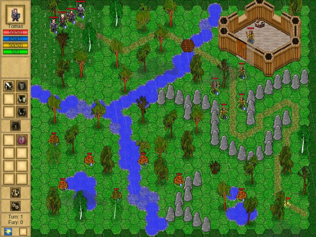 Golden Swords (Windows) screenshot: Out in the country side