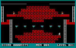 Diamond Dash (DOS) screenshot: Starting the Level 21