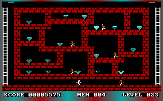 Diamond Dash (DOS) screenshot: Starting the Level 23