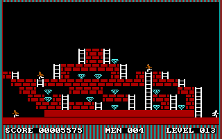Diamond Dash (DOS) screenshot: Starting the Level 13