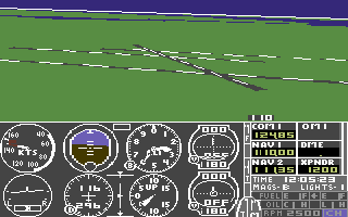 Scenery Disk 11 (Commodore 64) screenshot: Detroit, MI - Willow Run