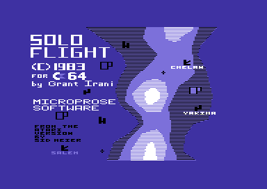 Solo Flight (Commodore 64) screenshot: Loading screen.