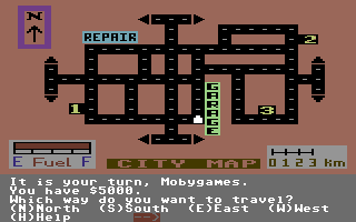 Quick-Cartage Company (Commodore 64) screenshot: Game start