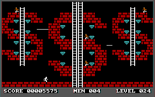 Diamond Dash (DOS) screenshot: Starting the Level 24