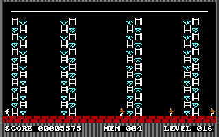 Diamond Dash (DOS) screenshot: Starting the Level 16