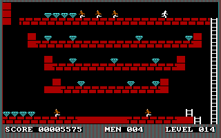 Diamond Dash (DOS) screenshot: Starting the Level 14
