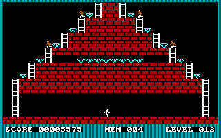 Diamond Dash (DOS) screenshot: Starting the Level 12