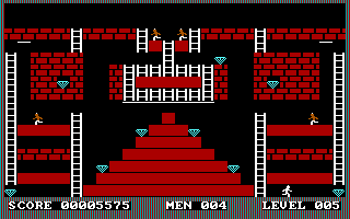 Diamond Dash (DOS) screenshot: Starting the Level 5
