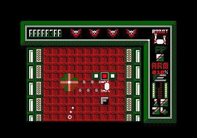 Hybrid (Amstrad CPC) screenshot: Blasting.