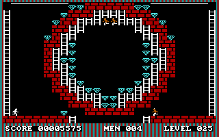 Diamond Dash (DOS) screenshot: Starting the Level 25