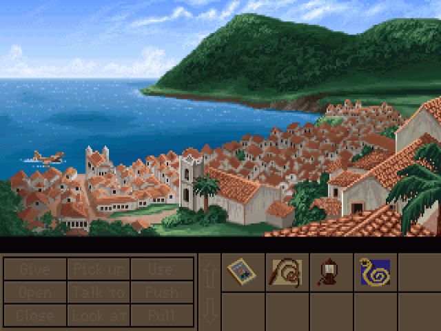 Indiana Jones and the Fate of Atlantis (Windows) screenshot: Arriving at Azores.
