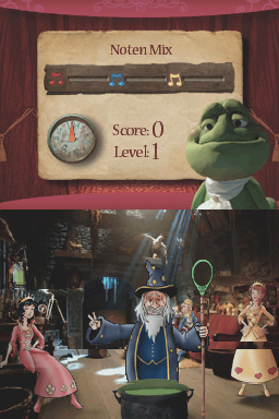K3 en het IJsprinsesje (Nintendo DS) screenshot: The wizard appears.
