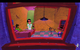 Leisure Suit Larry 1: In the Land of the Lounge Lizards (DOS) screenshot: In the lovely lady's room