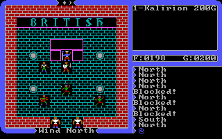 Ultima IV: Quest of the Avatar (DOS) screenshot: Lord British is looking good as usual