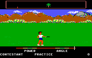California Games (DOS) screenshot: Secret: When the alien carries your partner off (MCGA/VGA)